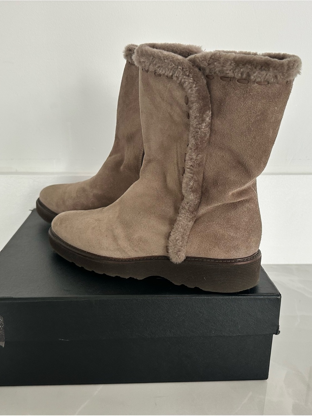 Australia Luxe Collective Foxy Shearling Suede Fleece-Lined Mid-Calf Boots